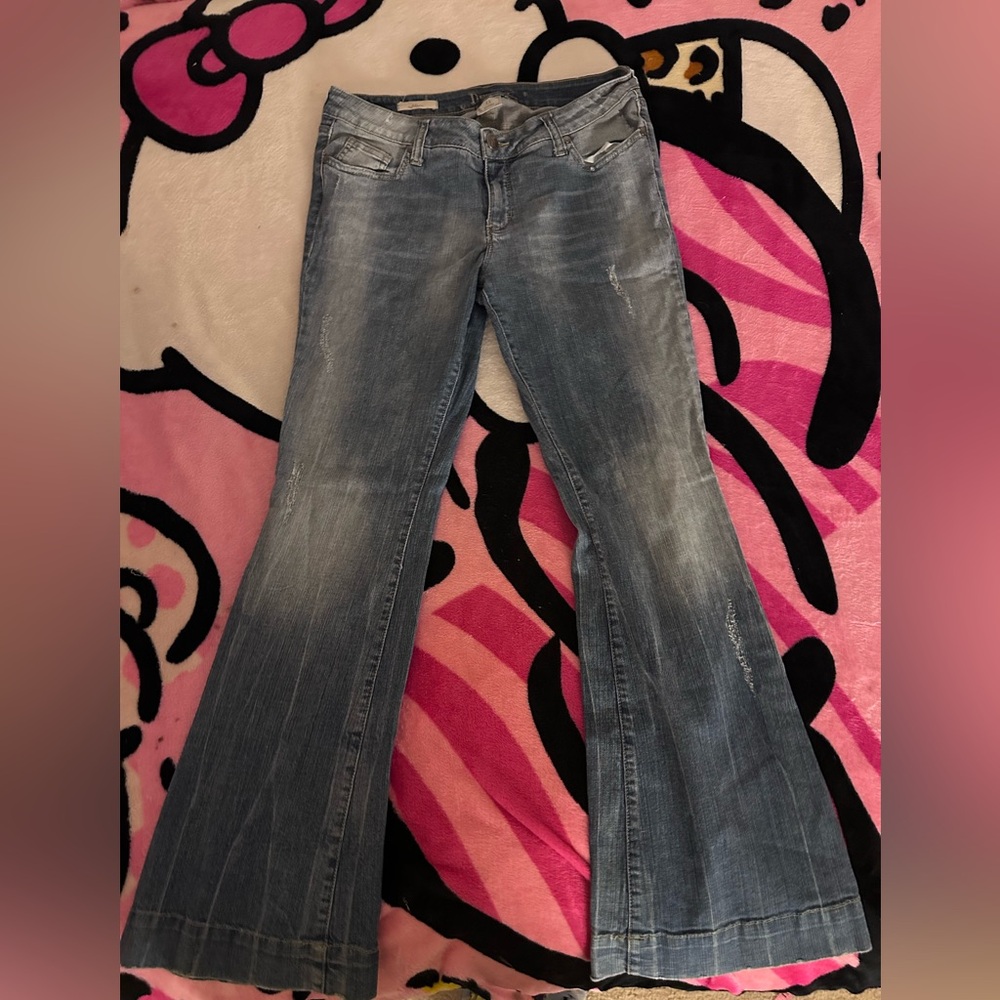 Decree light washed flared jeans